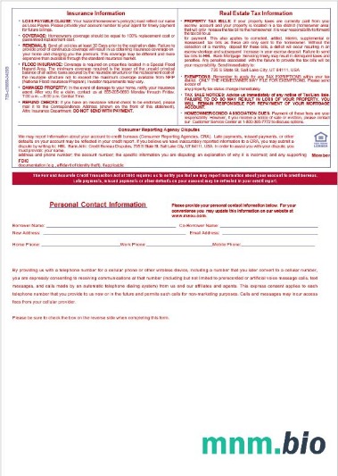 USA Mountain America Credit Union wyciąg z kredytu hipotecznego w formatach Word i PDF, 3 strony